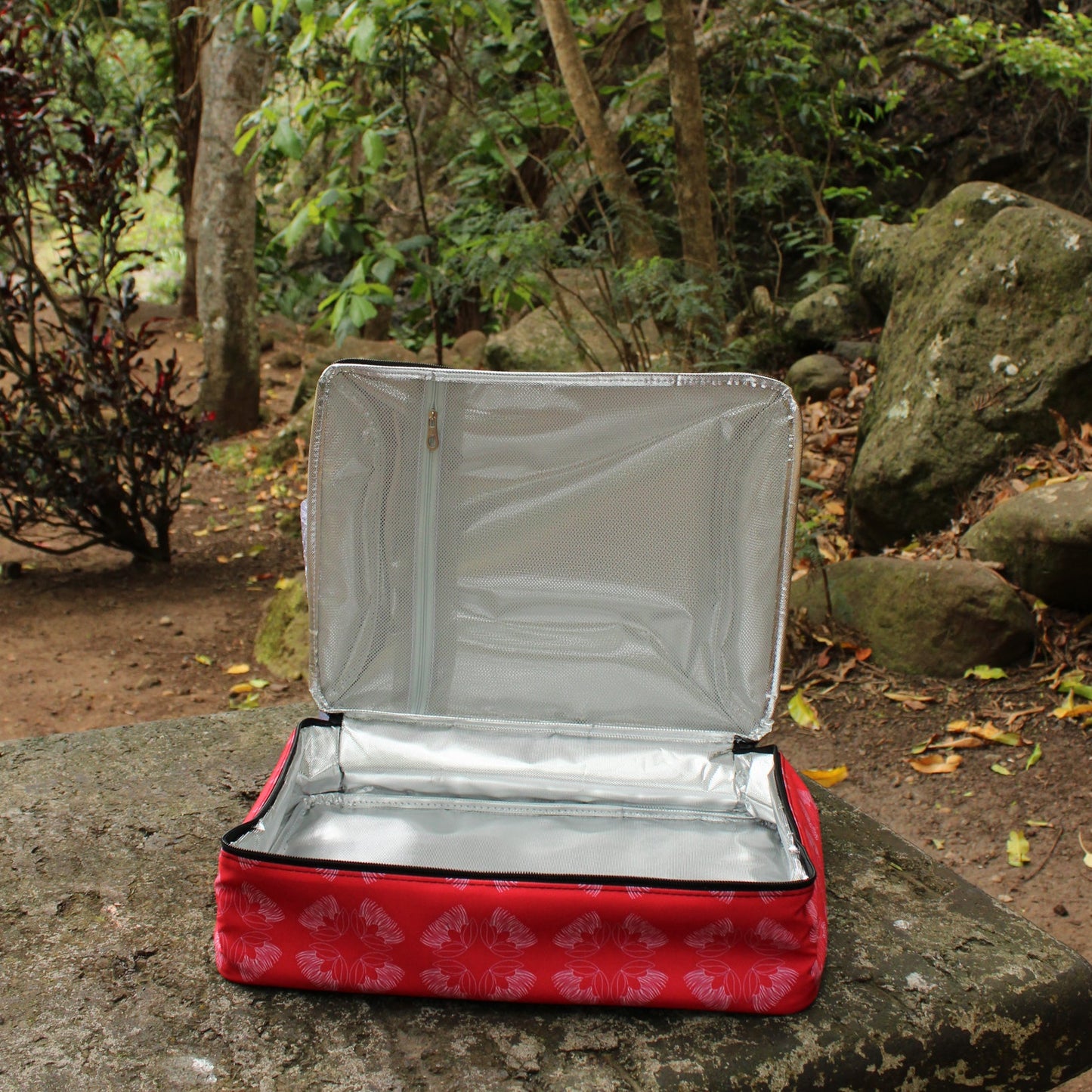 Insulated Travel Food Bag - Lehua Red