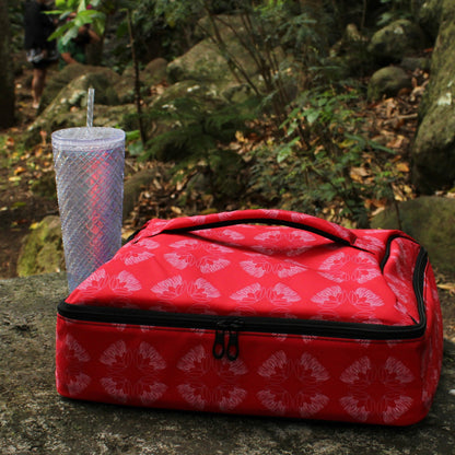 Insulated Travel Food Bag - Lehua  Red