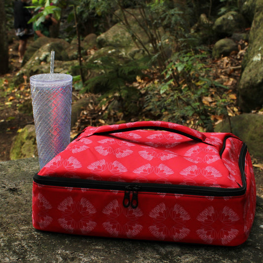 Lehua Insulated Travel Food Bag - Red