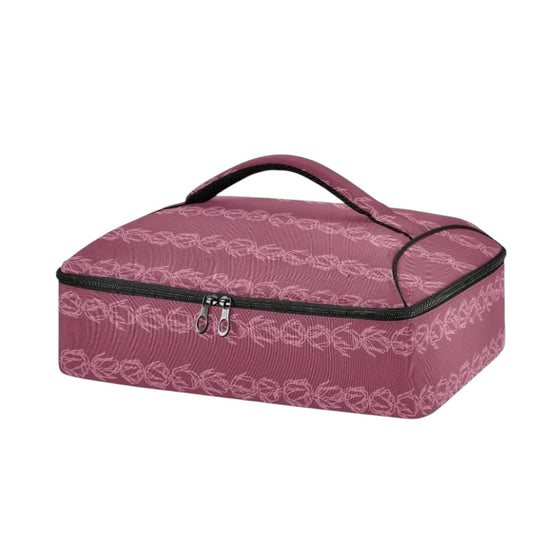 Insulated Travel Food Bag - Lokelani Maroon
