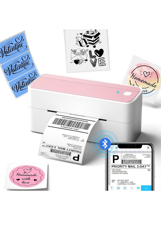 Phomemo 241BT Bluetooth Thermal Label Printer – Pink