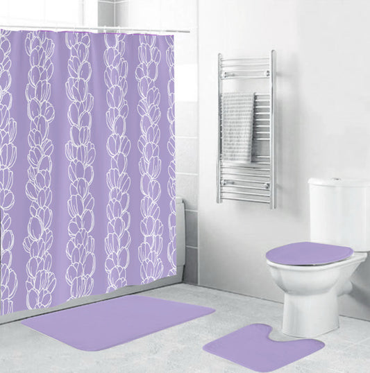 Pikake Bath Curtain & Mat Set