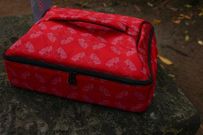 Insulated Travel Food Bag - Lehua  Red