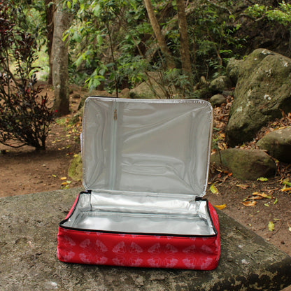 Insulated Travel Food Bag - Lehua  Red