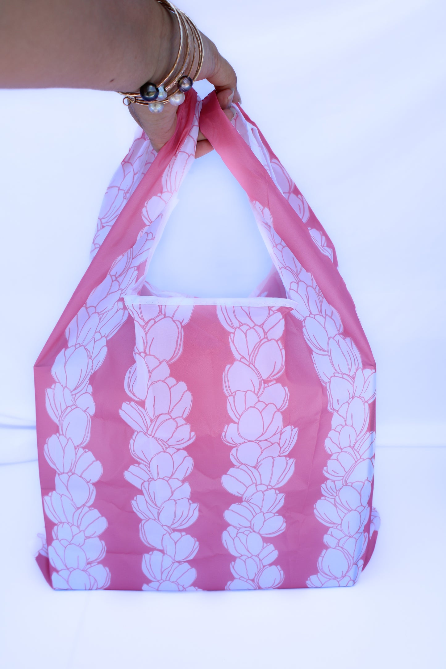 Pikake Reusable Shopping Bag - Pink